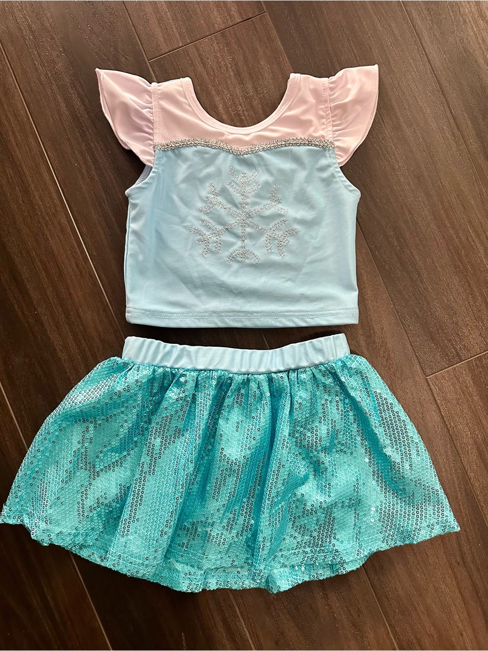 Smocked Sweets Frozen Elsa Athletic Set - Size 4